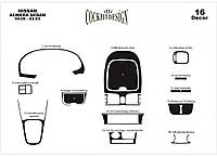 Накладки на панель (00-03) Алюминий для Nissan Almera N16 2000-2006 годов от RT