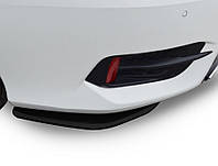 Флап накладки на задній бампер (2 шт., чорний) для Honda Civic Sedan X 2016-2021 року від PR