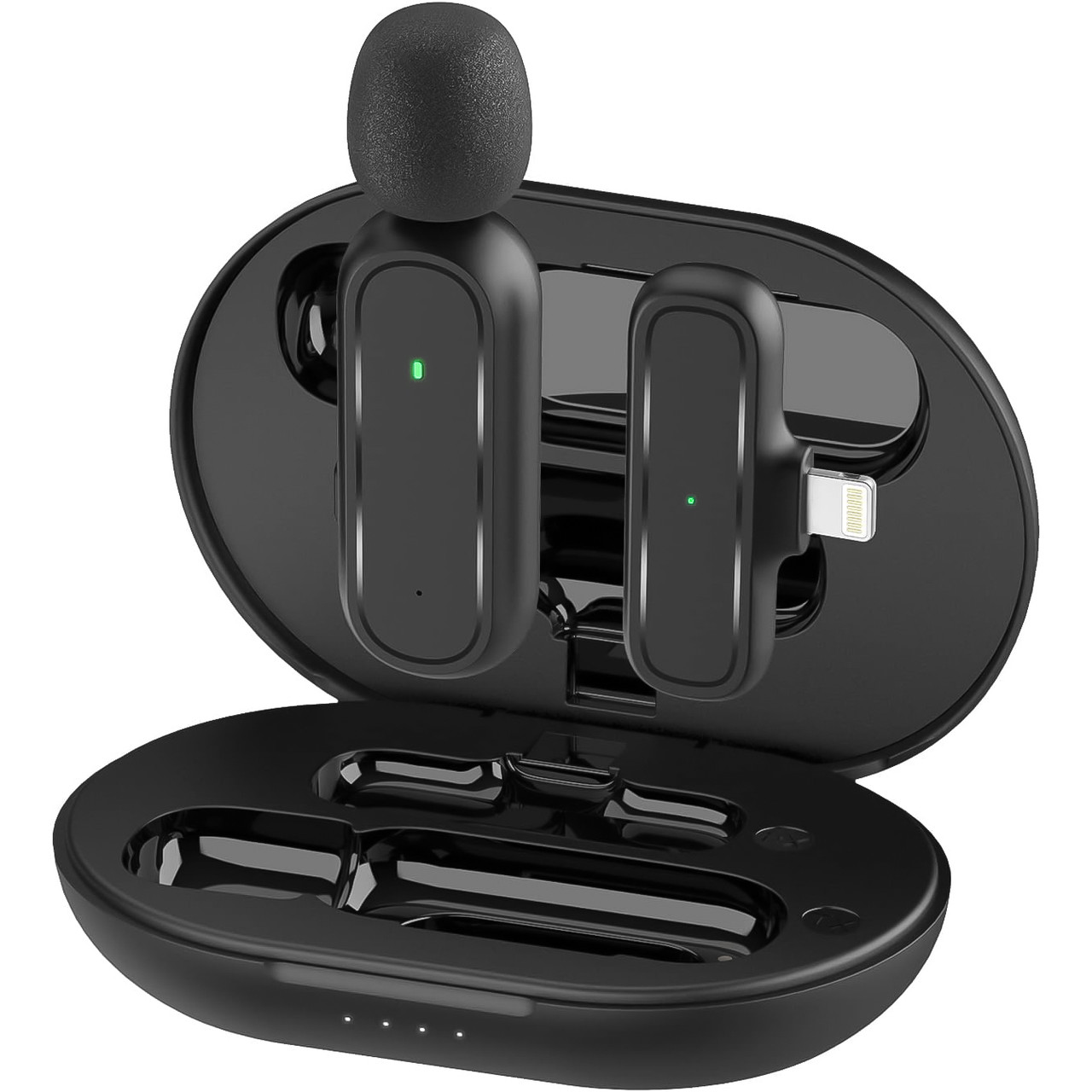 Бездротовий петличний мікрофон з зарядним кейсом Savetek P33 Lightning, петличка для iPhone / iPad, до 20м