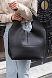 Жіноча стильна сумка екошкіра чорний, фото 2