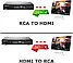 Конвертер AV на HDMI, RCA HDMI з додатковим живленням USB чорний (AV2HDMI), фото 6