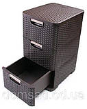 Комод пластиковий "BRILLIANT" 3 ящики 63х38х33 Efe plastics, фото 3