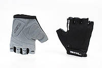 Перчатки без пальцев S с гелевыми вставками под ладонь, чёрные SBG-1457