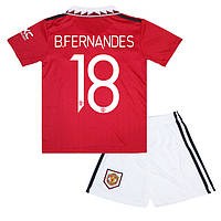Детская футбольная форма B.FERNANDES 18 Манчестер Юнайтед 2022-2023 Adidas Home 145-155 см (set3314_117206)