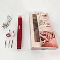 Фрезер для маникюра педикюра наращивания ногтей Flawless Salon Nails красный FY-574 для начинающих