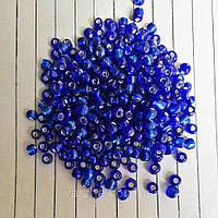 6 шт Бисер Fancy, SILVER синий, большой 6/0, 45 г/упаковка Код/Артикул 192 FAN-0028_45