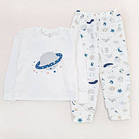 Детская пижама с начесом Dexters moon bunny 98 см синий молочный (131745569174) TS, код: 8335986