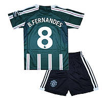 Детская футбольная форма B.FERNANDES 8 Манчестер Юнайтед 2023-2024 Adidas Away 125-135 см (set3420_119474)
