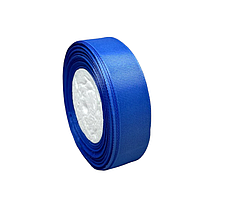 Репсова стрічка 2,5 см -ОПТ, колір -кобальт, 23 метра, Кобальт