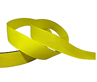 Репсовая лента 2,5 см-ОПТ, цвет -ярко-желтый, 18 метров, Жовтий