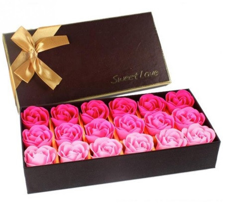 Rest Подарунковий набір мила у вигляді пелюсток троянд, мильні троянди. Троянди з мила 18шт рожеві - фото 2 - id-p2153578746