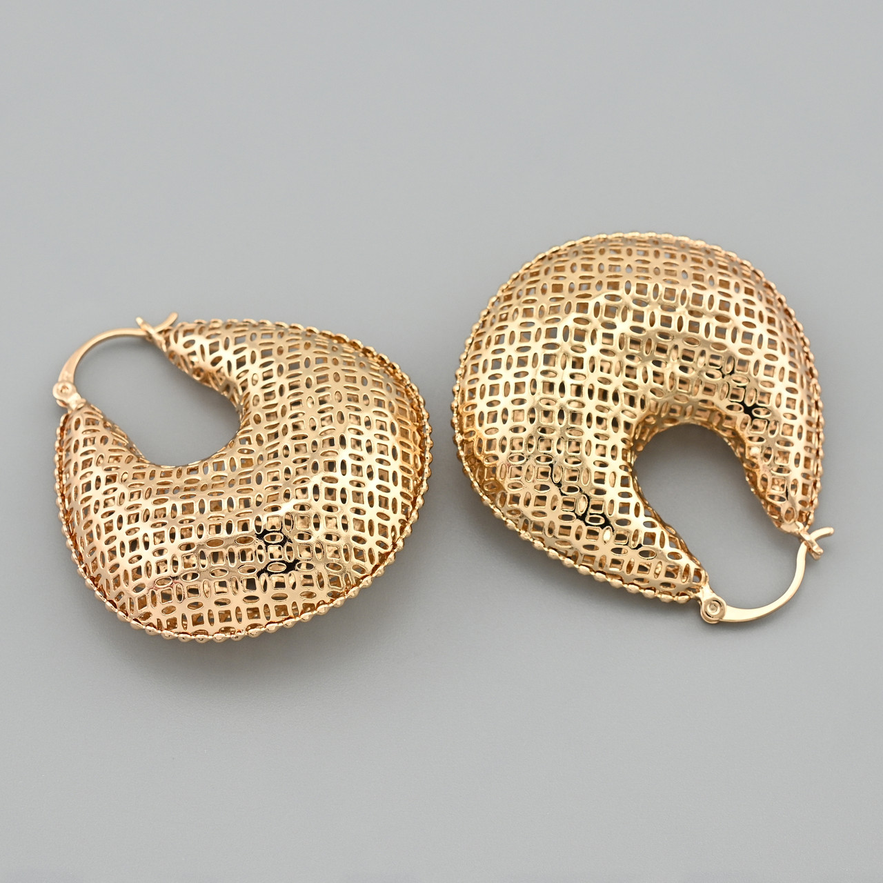 Сережки Есмеральда 43611 розмір 45х14 мм вага 9.3 г позолота 18К, фото 1