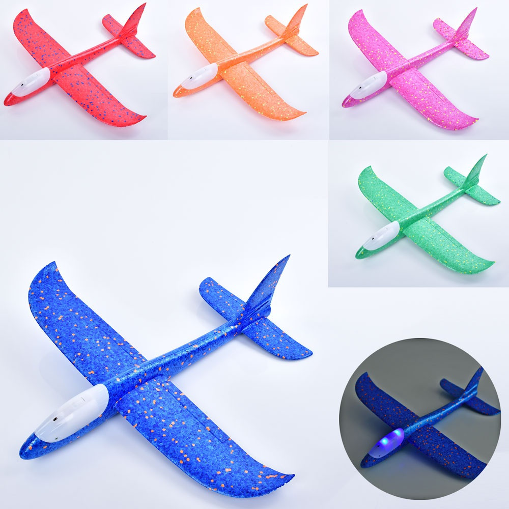 Метальна іграшка Літак-планер зі світлом 48-1, фото 1