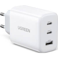 Зарядное устройство Ugreen 3xUSB 65W (2xType-C+USB QC3.0) Fast Charger White CD275 (90496)