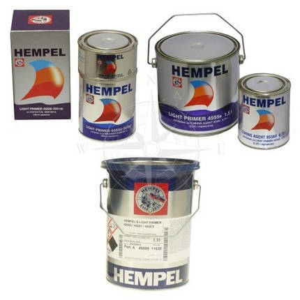 Ґрунт епоксидний двокомпонентний Light Primer сірий Grey 0.75/2 25/13 3 літри Hempel судновий для човна і катера, фото 1