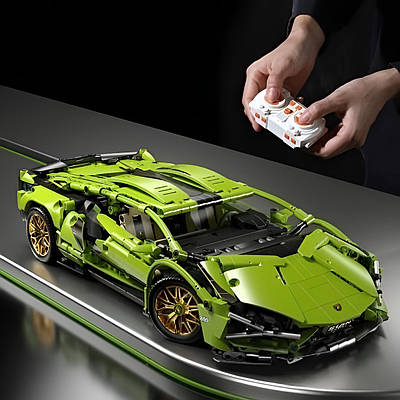 Конструктор Cyberpunk Lambo гоночна модель з двигуном та підсвіткою