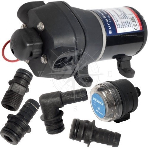 Помпа самовсмоктувальна автоматична Europump 4 клапана 12 В 12.5/17 л/хв Osculati суднова для човна катера і яхти