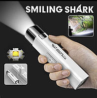 Фонарь карманный на аккумуляторе 18650 Smiling Shark 617 белый