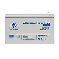 Аккумулятор мультигелевый LPM-MG 12V - 7.2 Ah для UPS, для ДБЖ - 800 циклов