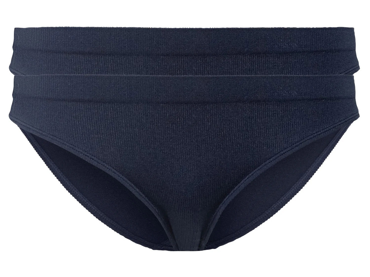 Жіночі мінітрусики esmara® у рубчик, 2 шт., розмір S/M, колір синій