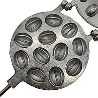 Форма алюмінієва для випікання печива "Горішок-12" з дерев'яними ручками, фото 3