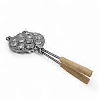 Форма алюмінієва для випікання печива "Горішок-12" з дерев'яними ручками, фото 5