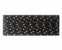 Паперові трубочки Чорні з білими зірками 25шт/уп