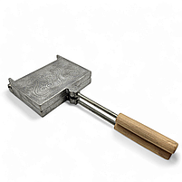 Форма алюмінієва для випікання печива «Бельгійскі вафлі» з дерев'яними ручками, фото 5