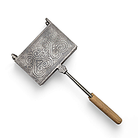 Форма алюмінієва для випікання печива «Бельгійскі вафлі» з дерев'яними ручками, фото 4