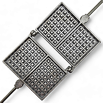 Форма алюмінієва для випікання печива «Бельгійскі вафлі» з дерев'яними ручками, фото 3