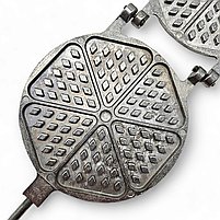 Форма алюмінієва для випікання печива "Трикутники" з дерев'яними ручками, фото 2