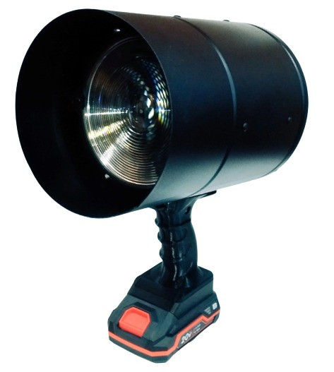 Прожектор світлодіодний Зенітний пошуковий дистанцією до 2000 метрів акумуляторний ручний ЗПРм-45