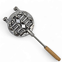 Форма алюмінієва для випікання печива "Грибочок" з дерев'яними ручками, фото 3