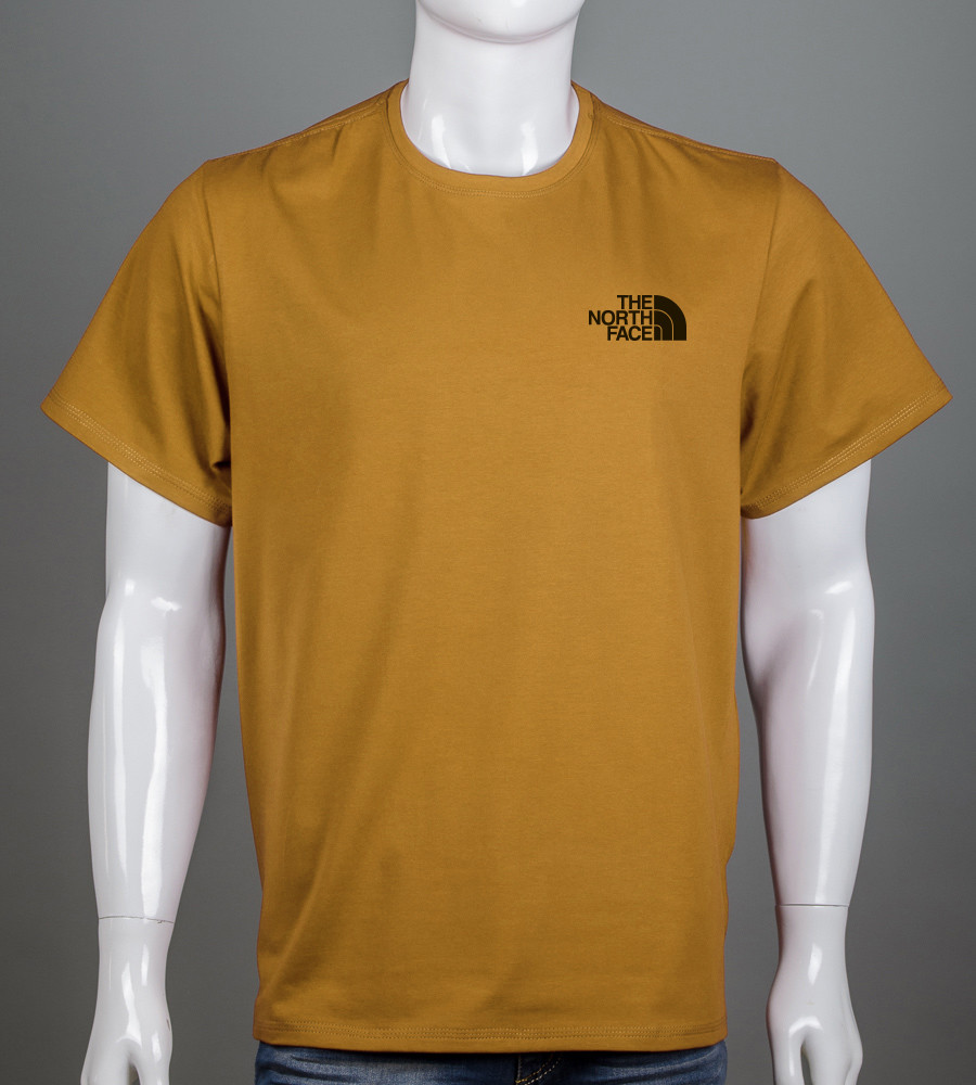 Футболка батал The North Face 2305б (Уп.4шт 3XL,4XL), Гірчиця