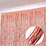 Дощик для фотозони на стіну 2 м на 1 м рожеве золото, фото 4