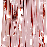 Дощик для фотозони на стіну 2 м на 1 м рожеве золото, фото 7