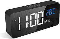 Цифровий будильник LATEC зі світлодіодним дисплеєм температури, годинник із 13 звуками будильника USB-порт для заряджання