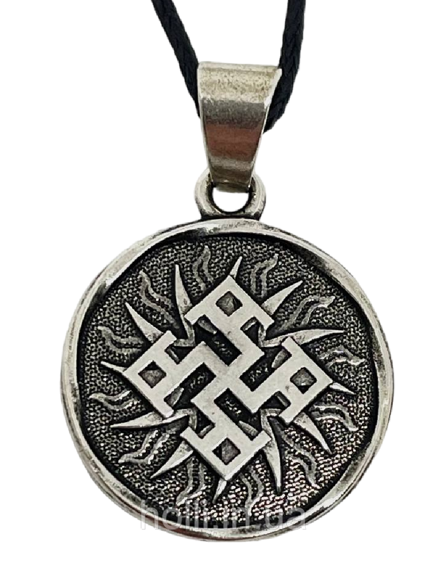 Слов'янський оберіг "Духовна сила", Оберіг має діагональ: 2,5 см, метал, амулет Духовная сила