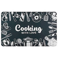 Влагопоглощающий коврик Cooking with love 50х80 см, диатомитовый нескользящий коврик для кухни