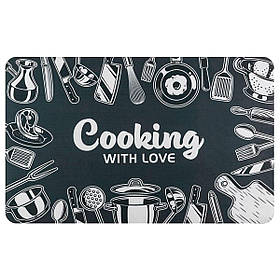 Вологопоглинаючий килимок Cooking with love 50х80 см, діатомітовий килимок для кухні.