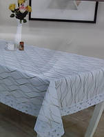 Скатертина на розкладний стіл, клейонка на флізеліні 152х228 см тканинна щільна