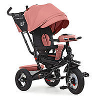 Детский трёхколёсный велосипед колясочного типа Turbo Trike MT 1007-7 Розовый Поворотное сидение