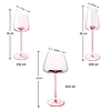 Набір скошених келихів для вина PINK на 650 мл, 2 шт, фото 2