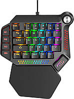 Игровая мини клавиатура механическая проводная геймерский кейпад игр K60 RGB Keypad для одной руки подсветкой