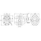 Насос шестеренний 46 л Bi-directional UNI (3 болти) ABER B33GT45, фото 2