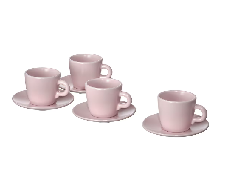 Чашка FARGKLAR з блюдцем IKEA 004.781.86