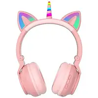 Наушники bluetooth LED UNICORN Pink ( STN27K)