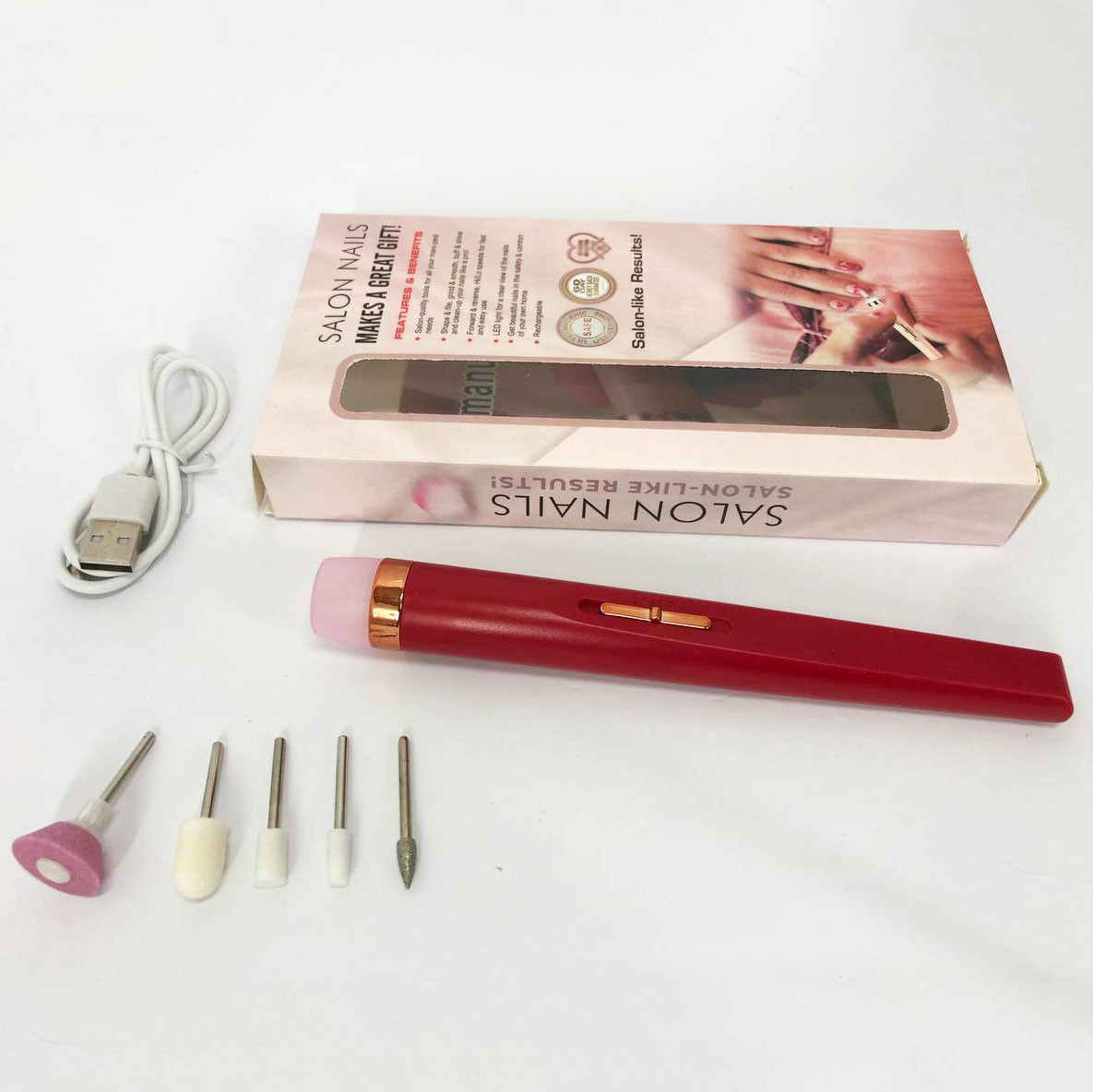 Машинка для зняття гель лаку Flawless Salon Nails красный, Якісні апарати для MC-538 зняття гель-лаку, фото 1