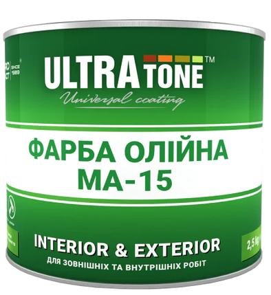 Фарба масляна «ULTRAtone» МА-15 Салатова 1 л., фото 1