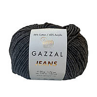 Gazzal JEANS (Газзал Джинс) № 1142 сірий (Пряжа бавовняна, нитки для в'язання)